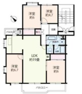 ～広々したＬＤＫを設けたプラン～
・ＬＤＫは何と19帖。ご家族で過ごす空間だからこそ、余裕のある広さでお過ごしくださいませ。
・ご内覧の際は家具の配置などもイメージしてみてくださいね。
