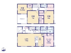 ～全居室南向きの間取り～
・各居室が南向きなので穏やかな陽の入る陽当り良好な仕様。
・明るい空間でくつろぎのお時間をお過ごしいただけます。
