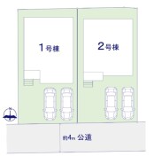 ～陽当りの良い南道路の立地～
・各棟南側に道路がございますので、穏やかな陽の入る陽当り良好なお住まい。
・将来的にも陽当りが確保されているのが嬉しいポイントですね。