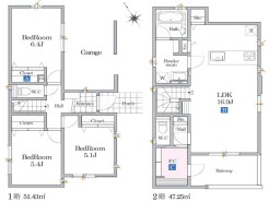 ～リビングイン階段を採用～
・リビングイン階段なので２階へ行く際、降りる際に必ずリビングを通る「ご家族の顔が見える」仕様。
・家族の距離が近づく間取となっております。
