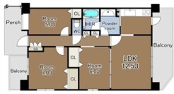 ～無駄のない３ＬＤＫプランを採用～
・部屋数の多い４ＬＤＫでは意外と部屋を持て余してしまう方に人気の３ＬＤＫを採用。
・ＤＩＮＫＳ世帯の方、お子様が独立されたご夫婦にも人気の間取りです。
