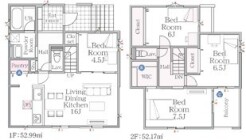 ～リビングイン階段を採用～
・リビングイン階段なので２階へ行く際、降りる際に必ずリビングを通る「ご家族の顔が見える」仕様。
・家族の距離が近づく間取となっております。
