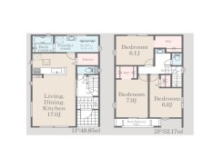 ～収納豊富なプランを採用～
・ウォークインクローゼットなど収納豊富なプランを採用。家の中がスッキリと片付きます。
・今のお住まいと収納力をぜひ比較してみてください。
