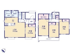 ～全居室南向きの間取り～
・各居室が南向きなので穏やかな陽の入る陽当り良好な仕様。
・明るい空間でくつろぎのお時間をお過ごしいただけます。
