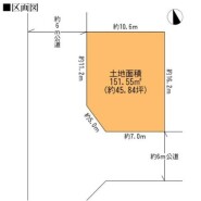 ～余裕のある広々した敷地～
・土地面積はなんと約45.84坪。余裕の敷地で余裕のある新生活をお過ごしいただけます。
・ぜひ現地で一度その広さをご体感くださいませ。
