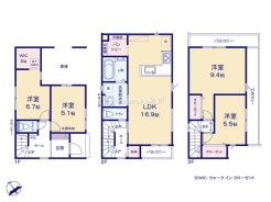 ～収納豊富なプランを採用～
・ウォークインクローゼット、パントリーなど収納豊富なプランを採用。
・今のお住まいと収納力をぜひ比較してみてください。
(１号棟)