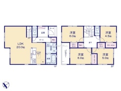 ～リビングイン階段を採用～
・リビングイン階段なので２階へ行く際、降りる際に必ずリビングを通る「ご家族の顔が見える」仕様。
・家族の距離が近づく間取となっております。
