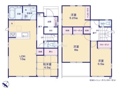 ～リビングイン階段を採用～
・リビングイン階段なので２階へ行く際、降りる際に必ずリビングを通る「ご家族の顔が見える」仕様。
・家族の距離が近づく間取となっております。
