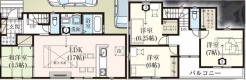 使い勝手の良い４ＬＤＫプラン～
・シンプルで使い勝手が良く、人気の高い４ＬＤＫのプランを採用。
・収納もしっかりございますので、お家の中がスッキリと片付きます。
