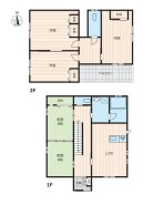～５ＬＤＫの余裕の間取り～
・ご家族が多いご家庭でも安心の５ＬＤＫの間取り。
・部屋が余っても物置としてのご利用もできますので、まさに「大は小を兼ねる」余裕の間取りです。
