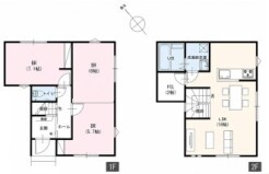 ～間取り変更も可能なプラン～
・１１.７帖の洋室は間仕切りを造る事で２部屋に分ける事が可能。
・ご家族の状況に応じて部屋の数を変更できるプランです。
