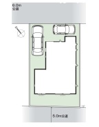 ～開放的な両面道路～
・建物の２面が道路に面しているため、自然光が入りやすく、風通しも良い環境を作りやすいです。
・光や風の通るスペースを確保でき、開放感の溢れる造りで窮屈さがありません。
