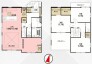 ～間取り変更も可能なプラン～
・１階２３．４帖のLDKは間仕切りを造る事で２部屋に分ける事が可能。
・ご家族の状況に応じて部屋の数を変更できるプランです。

