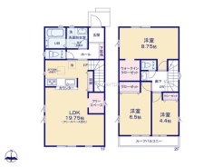 ~リビングイン階段を採用~
・リビングイン階段なので2階へ行く際、降りる際に必ずリビングを通る「ご家族の顔が見える」仕様。
・家族の距離が近づく間取となっております。