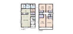 使い勝手の良い4LDKプラン~
・シンプルで使い勝手が良く、人気の高い4LDKのプランを採用。
・収納もしっかりございますので、お家の中がスッキリと片付きます。