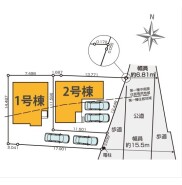 ~カースペース2台以上確保~
・各棟カースペースが2台以上ございますので、車通勤の方にもお勧めのプランとなっております。
・余裕の敷地で余裕のある新生活をお過ごしいただけます。