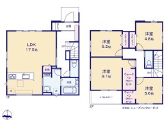使い勝手の良い4LDKプラン~
・シンプルで使い勝手が良く、人気の高い4LDKのプランを採用。
・収納もしっかりございますので、お家の中がスッキリと片付きます。