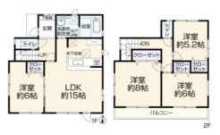 ~使い勝手の良い4LDKプラン~
・シンプルで使い勝手が良く、人気の高い4LDKのプランを採用。
・収納もしっかりございますので、お家の中がスッキリと片付きます。
