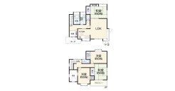 使い勝手の良い4LDKプラン~
・シンプルで使い勝手が良く、人気の高い4LDKのプランを採用。
・収納もしっかりございますので、お家の中がスッキリと片付きます。
