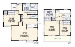 ~「納戸」のあるプランを採用~
・納戸があるので季節物や趣味の道具、普段使わないものなど様々なものがスッキリと片付きます。
・収納力があるのでタンスなどを置いて部屋が狭くならずに済みます。